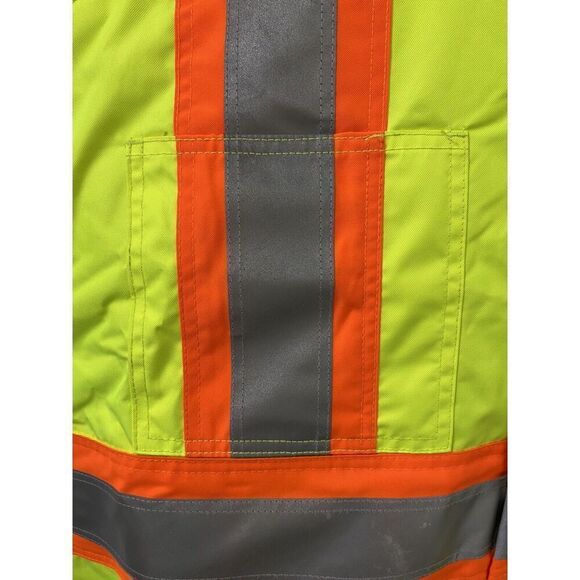 Tough Duck S79821 3X Hi-Vis Safety Insulated Overalls Florescent Yellow - Picture 8 of 16
